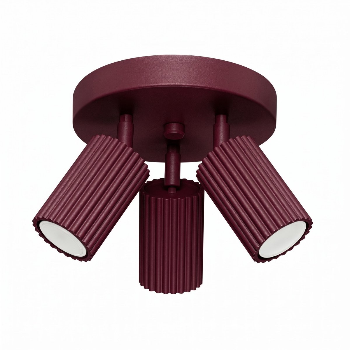 Sollux Lighting Plafondlamp KARBON - GU10 - bordeaux - aluminium - 19.5x19.5x18cm