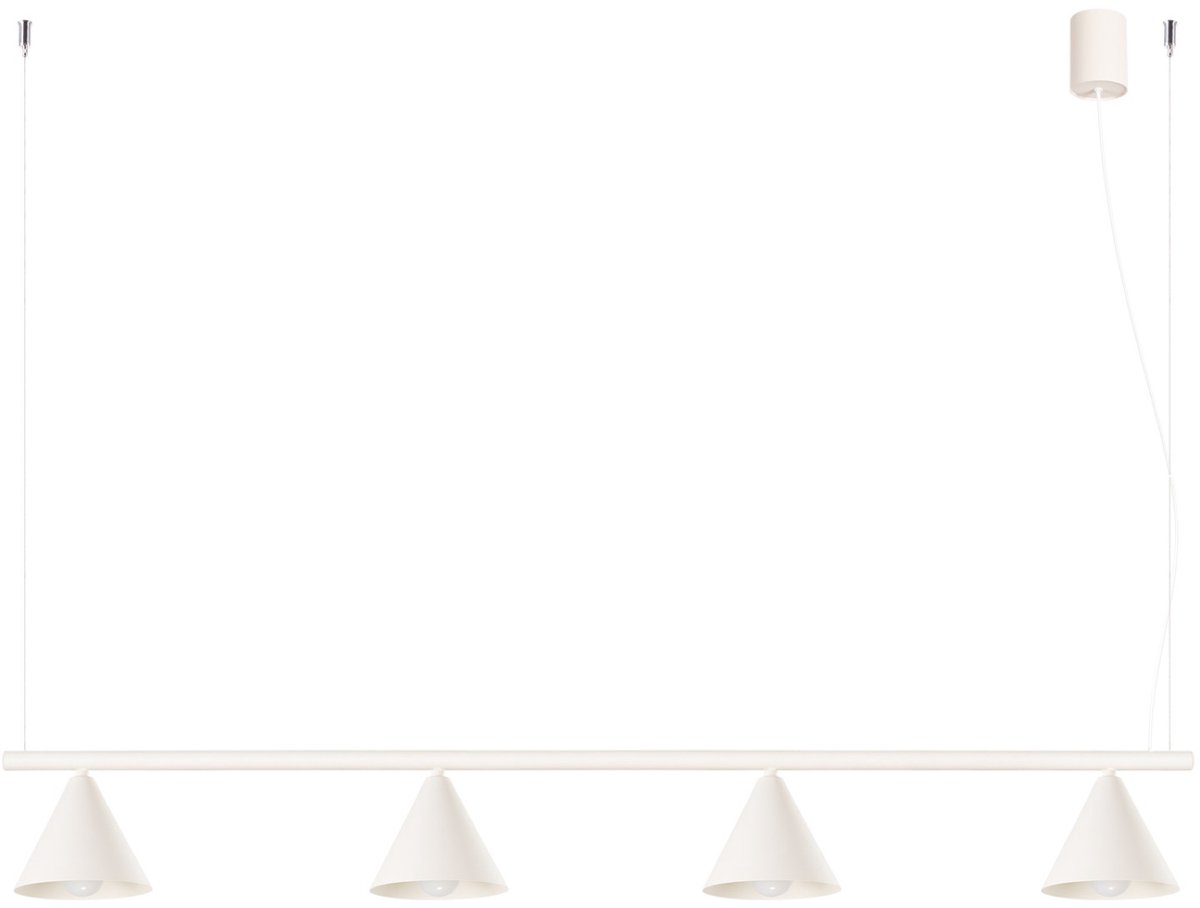 Sollux Lighting Kroonluchter NOX - E14 - beige - staal - 122x14x215cm