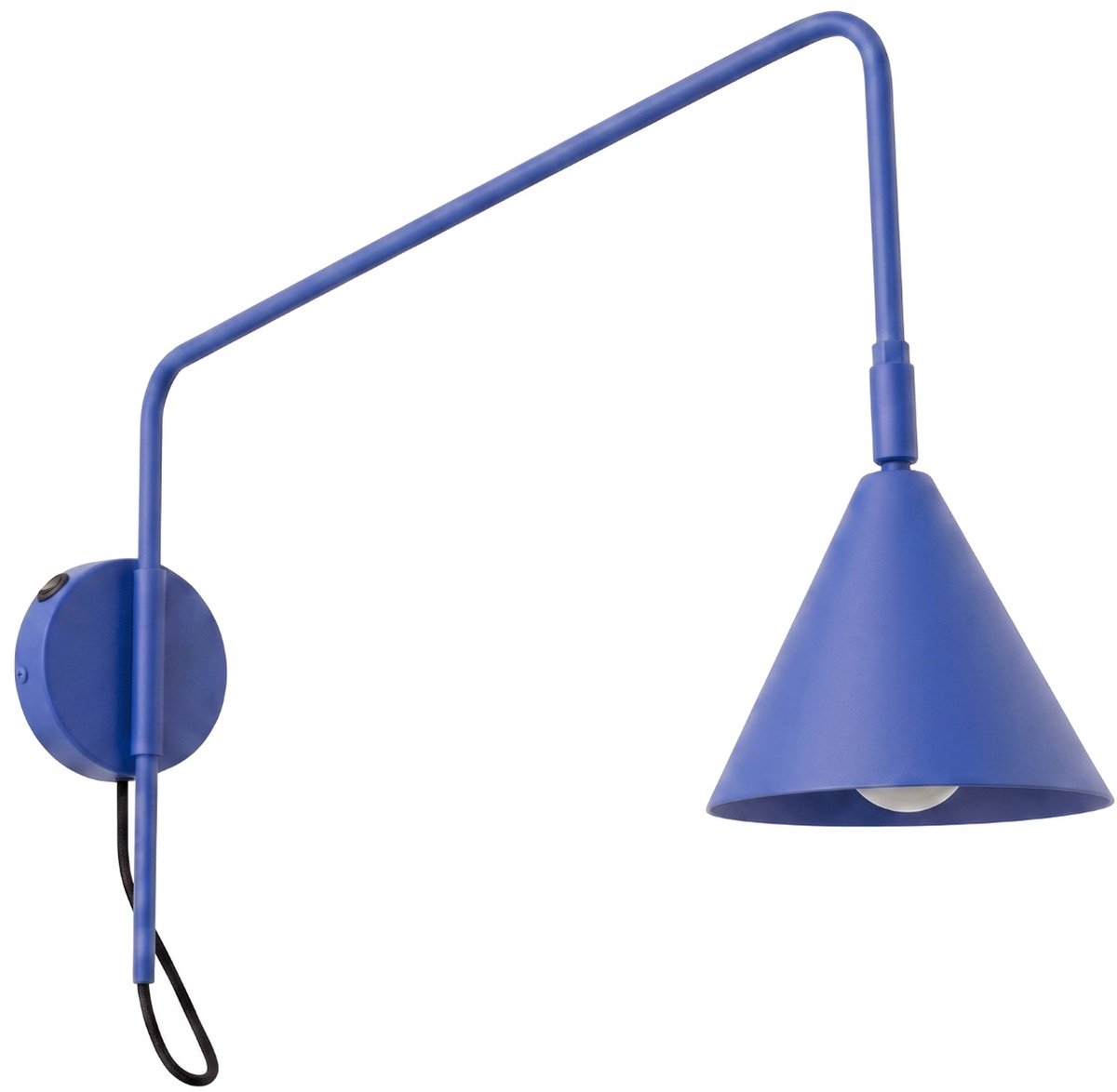 Sollux Lighting Wandlamp Nox - E14 - ultramarijn - staal - 14x61x30cm