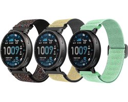 3 stuks nylon bandjes, compatibel met Amazfit Active Max/Balance/Balance 2/Bip 5/Bip 6/Cheetah/Cheetah Pro/Bip Max, 22 - ShopVlot