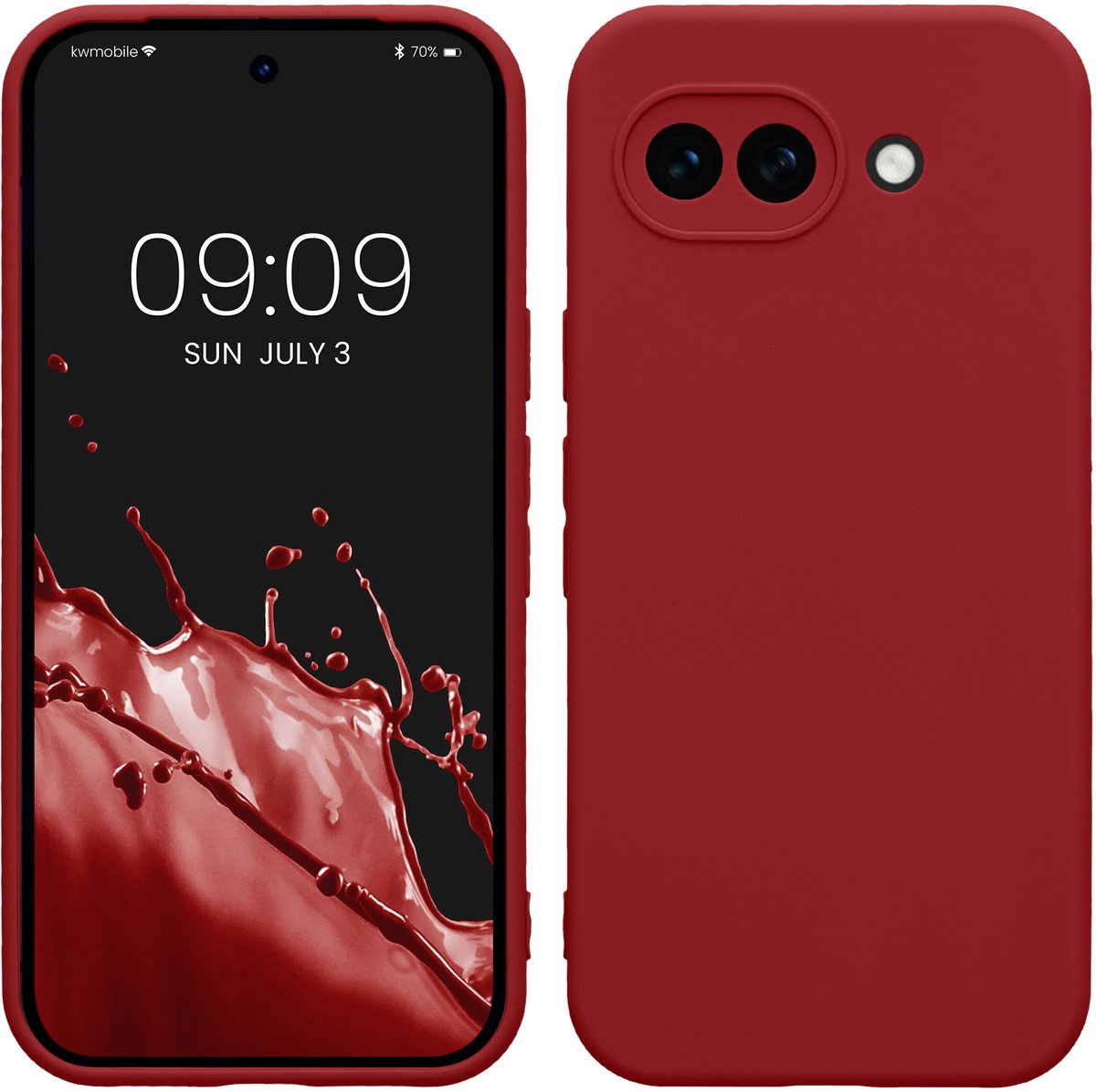 kwmobile telefoonhoesje geschikt voor Google Pixel 10a - Hoesje voor smartphone - Precisie camera uitsnede - In rabarber rood