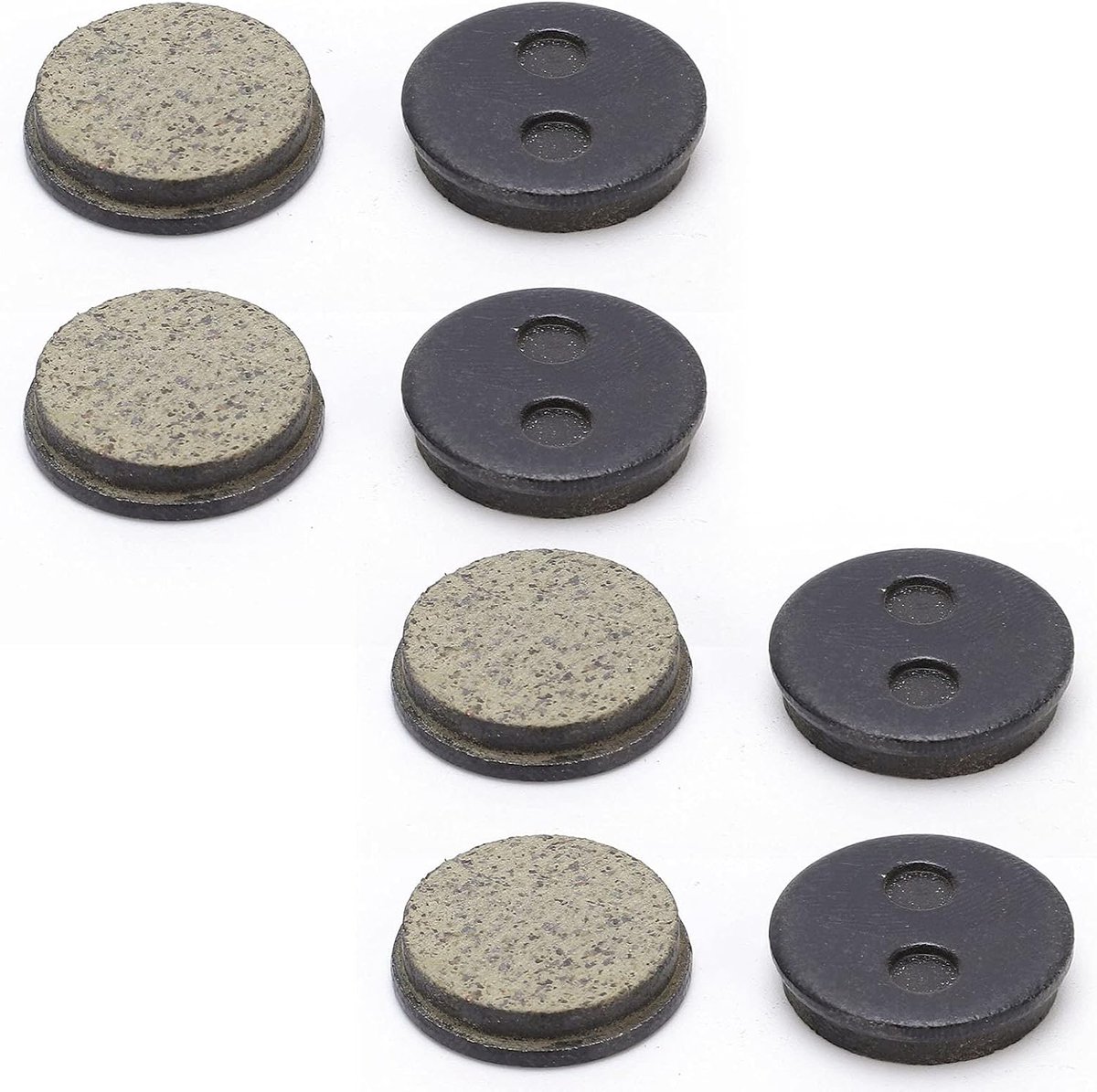 4 Pairs Disc Brake Pads for Bicycles, Semi-Metal Round Electric Mountain Bike Ketone Resin Oil Disc Brake Pad - ShopVlot