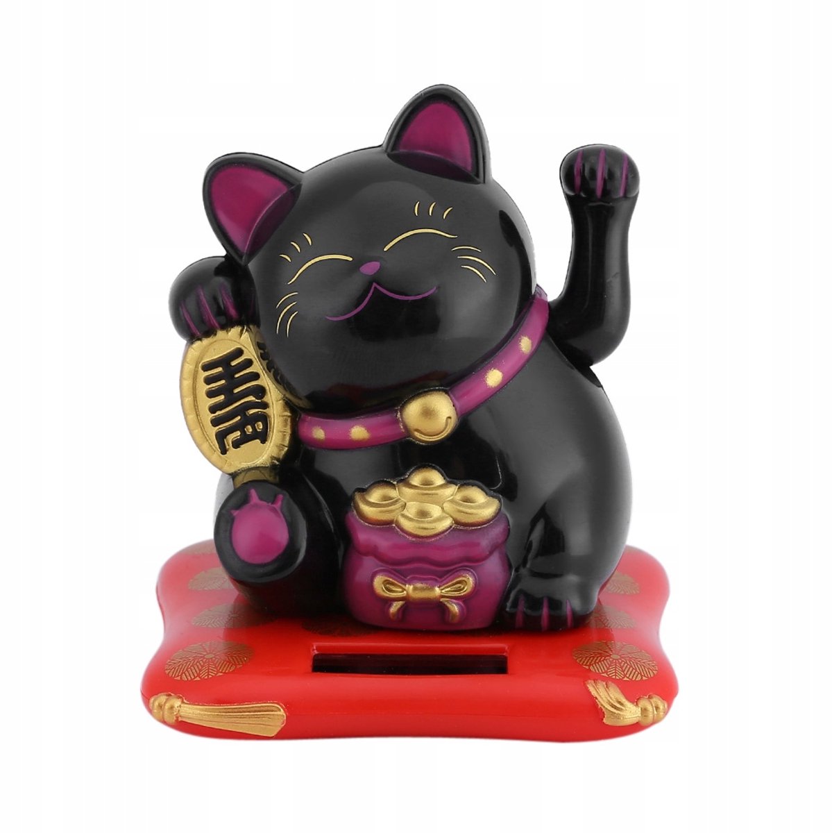 Zwaaiende Gelukskat Maneki-Neko Zwart - Decoratie