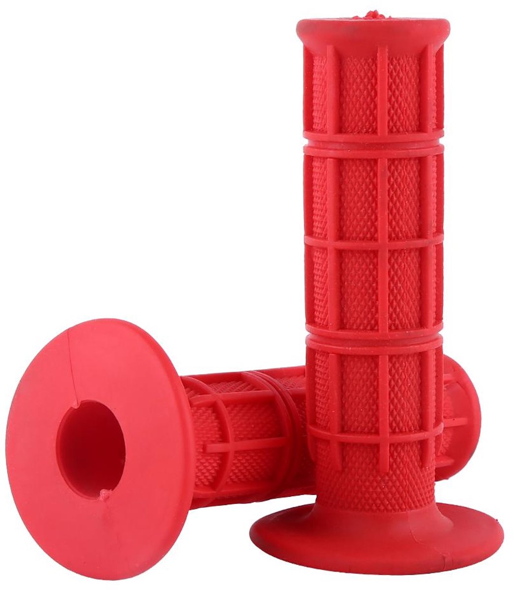Merkloze Motorfiets Handvatten 22/25mm Antislip Rubber Rood