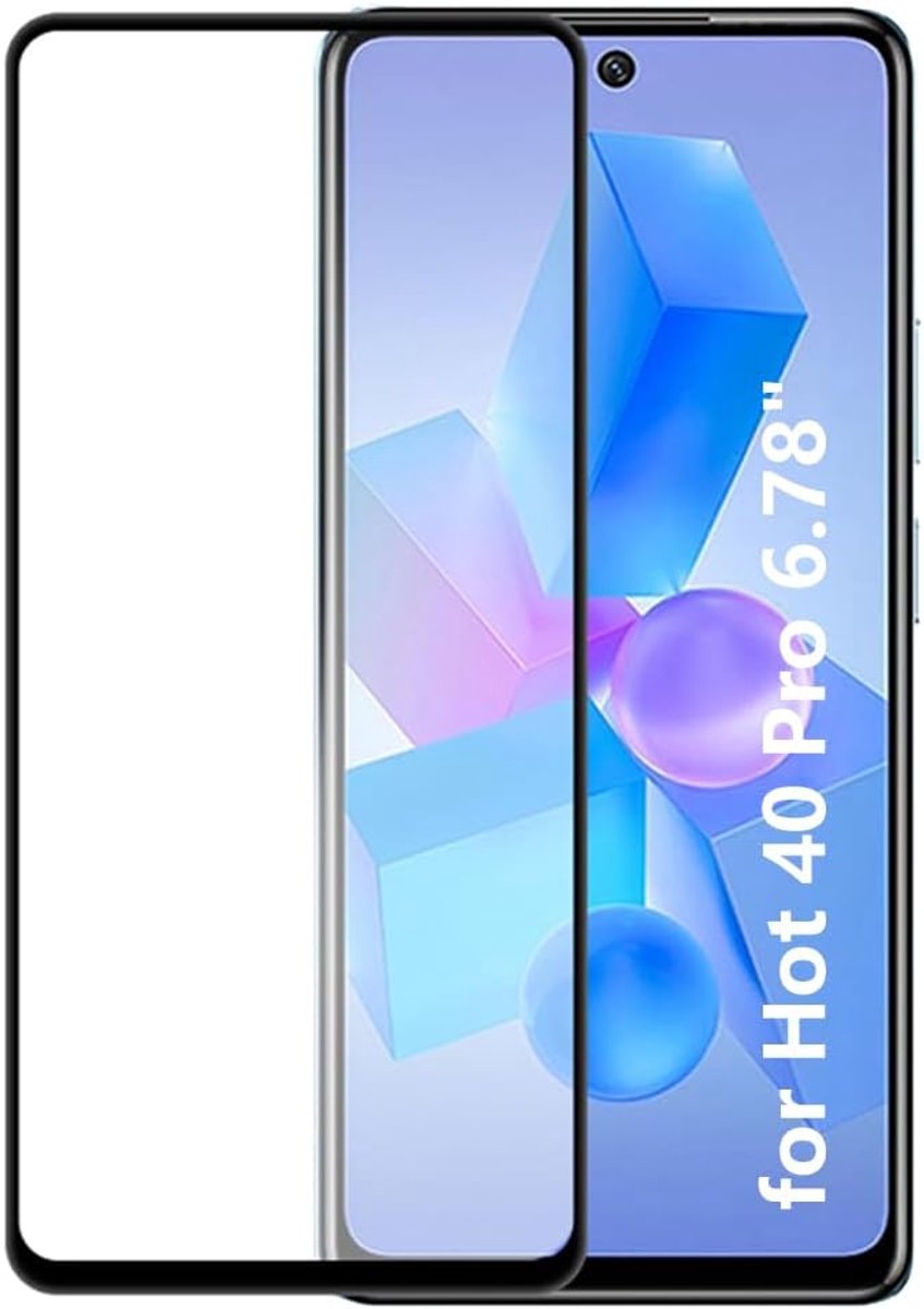 Beschermfolie voor Infinix Hot 40 Pro 6.78" - Tempered Glass - 9H hardheid - Scherm bescherming - ShopVlot