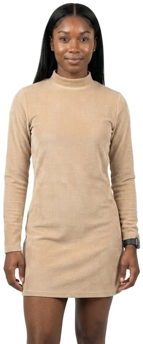 Billabong Everleigh Mock Lang Mouw Jurk M Vrouw Cobblestone