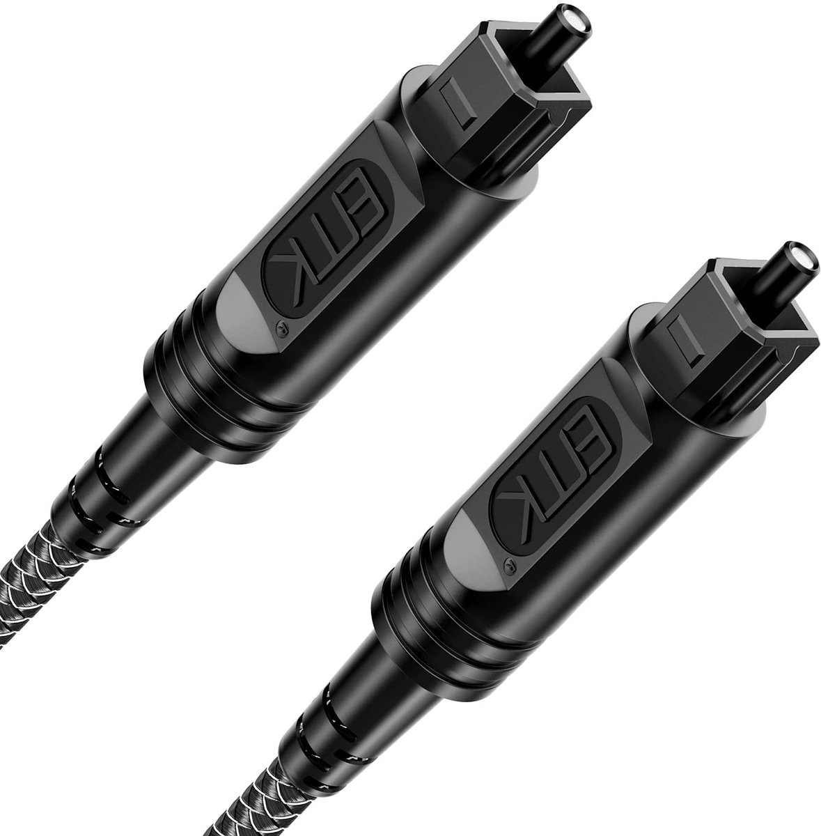Toslink optische audiokabel van digitale vezel voor soundbar - tv - PS4 - Xbox - thuisbioscoop en meer (7 m - dun gevlochten nylon - zwart1)