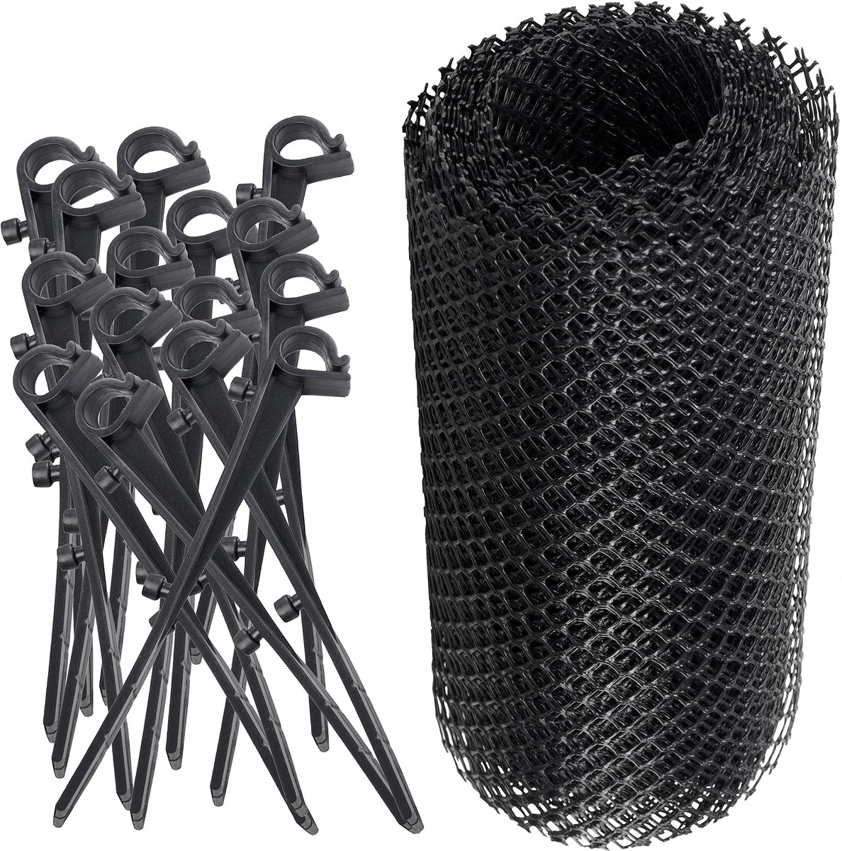 Solidchoice - Gootbeschermingsnet 6m x 18cm met 15 Haken