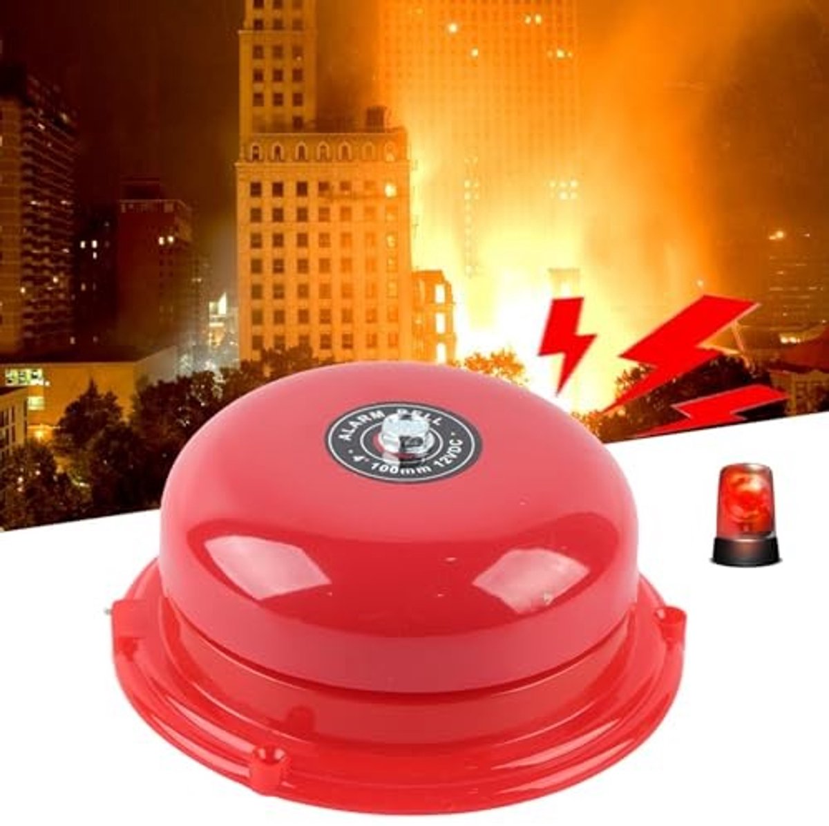 Solidchoice - Elektrische Bel 12V Metalen Alarmbel 100dB