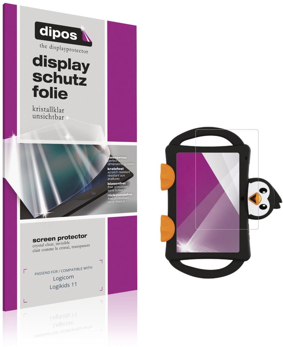 dipos – 2x Beschermfolie geschikt voor Logicom Logikids 11 | Krasbestendige & heldere Screenprotector Ultra-Thin