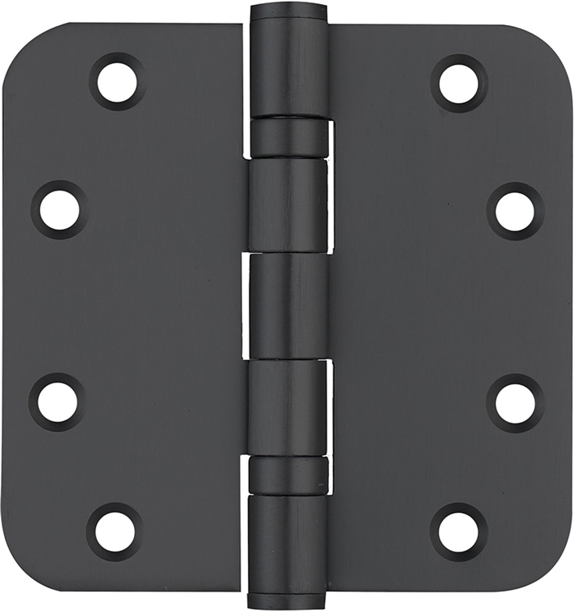 Kogelscharnier afgerond 89x89x2,5mm mat zwart PVD gecoat