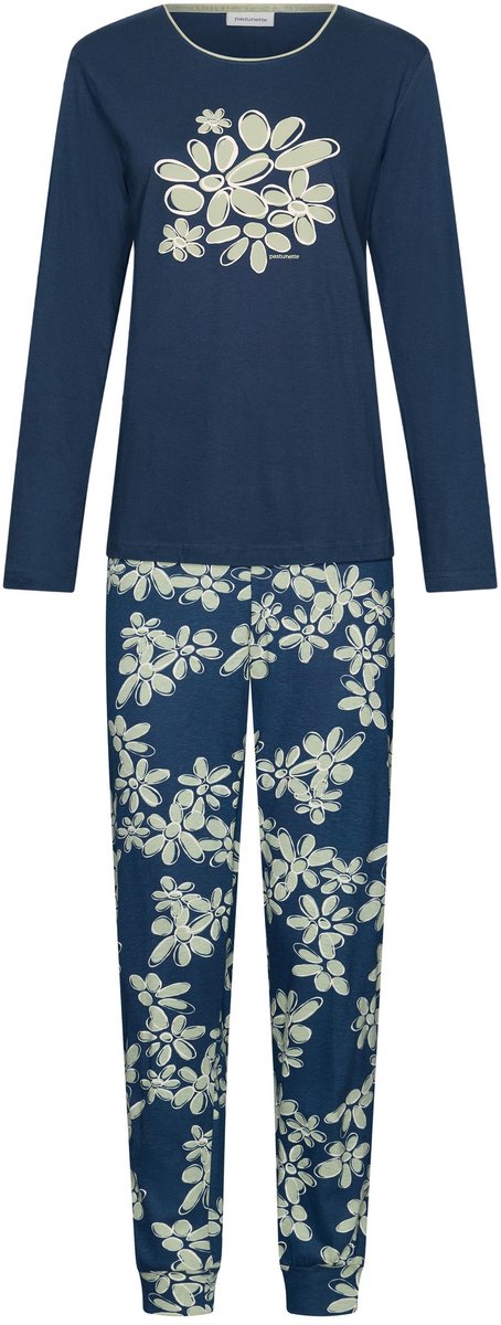 Pastunette - Nordic Bloom - Pyjama - Bio-Katoen - Blauw - Bloemen - Maat 38