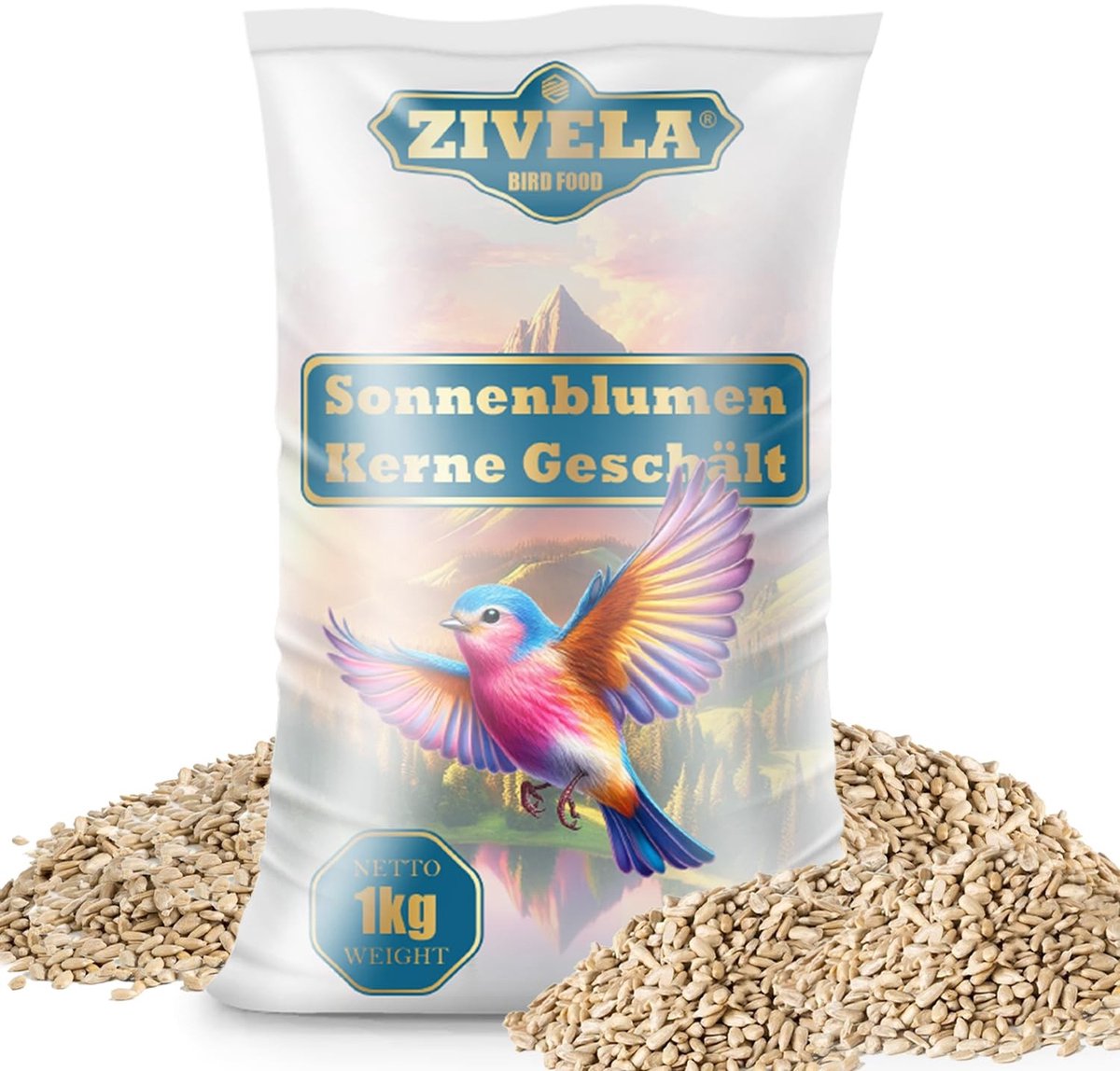 Solidchoice - Gepelde Zonnebloempitten 1 kg voor Wilde Vogels