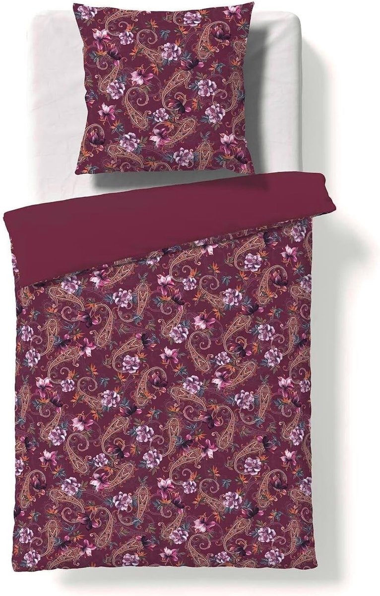 Solidchoice - Mako Satijnen Beddengoed Rood 135 x 200 cm