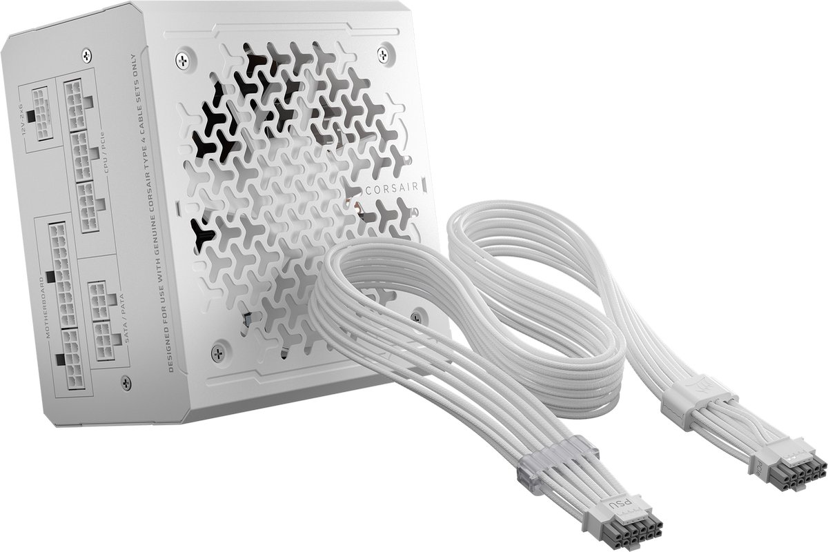 Corsair RM Series RM850e - 3rd Gen - Interne Voeding - 850 Watt - 24-pin - ATX - Wit