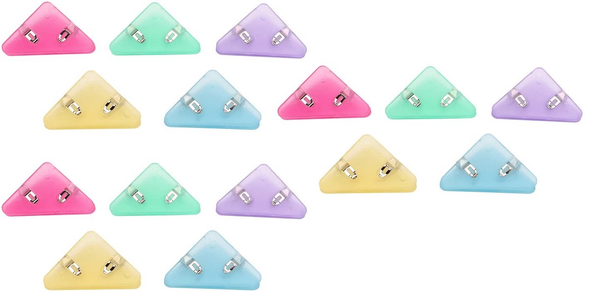 Solidchoice - Set van 15 Driehoekige Paperclips met Hoekbescherming