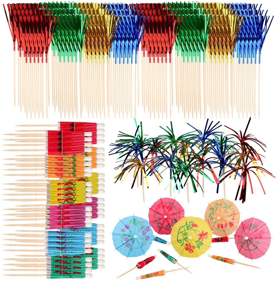 Solidchoice - 200 Stuks Cocktaildecoratie voor Feestjes en Bruiloften