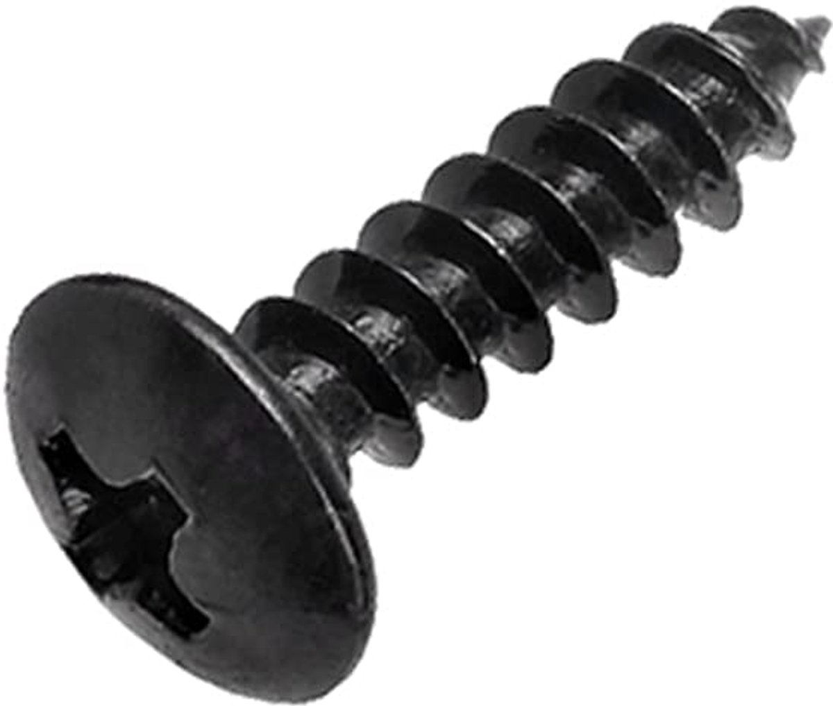 20pcs M4 x 40mm Self Tapping Wood Screws Carbon Steel Mushroom Round Flange Head Fasteners Drill Screw Black Screws - ShopVlot