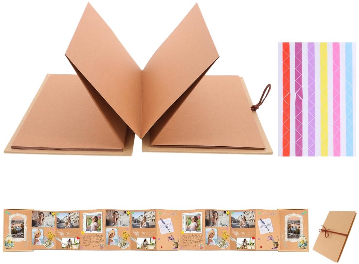Solidchoice - Fotoalbum van Kraftpapier met 36 Lege Pagina's