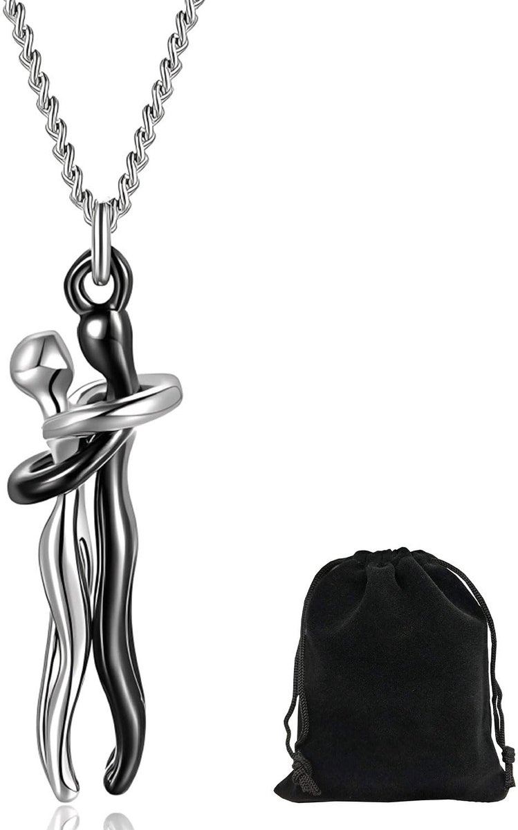 Solidchoice - Embrace Halsketting voor Hem en Haar, 925 Sterling Zilver, Koppels