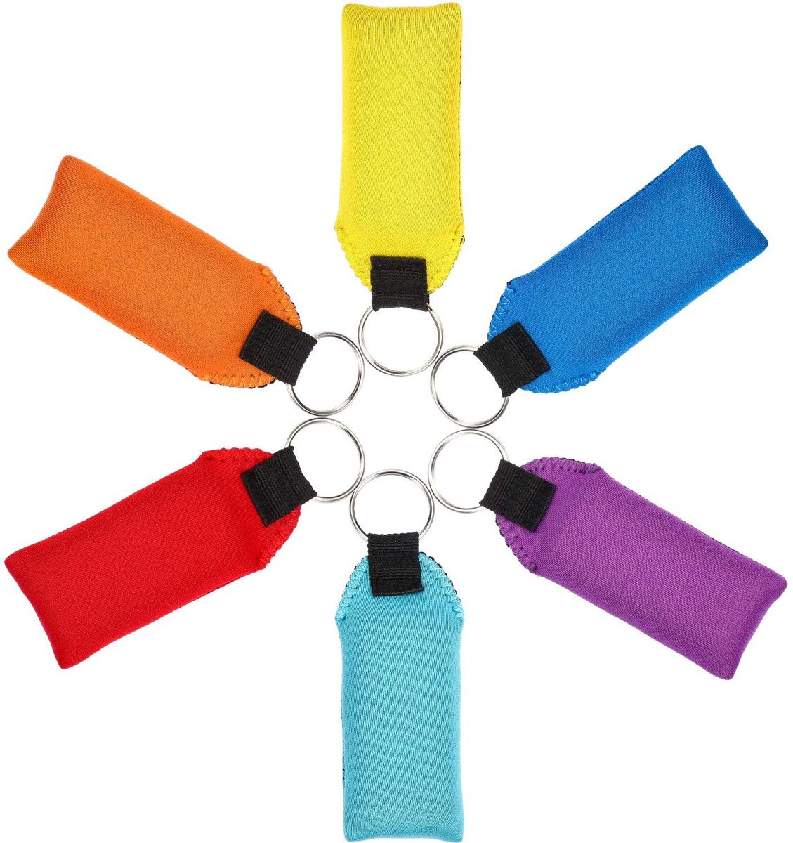 Solidchoice - 6 Kleurige Drijvende Sleutelhangers voor Boating en Vakantie