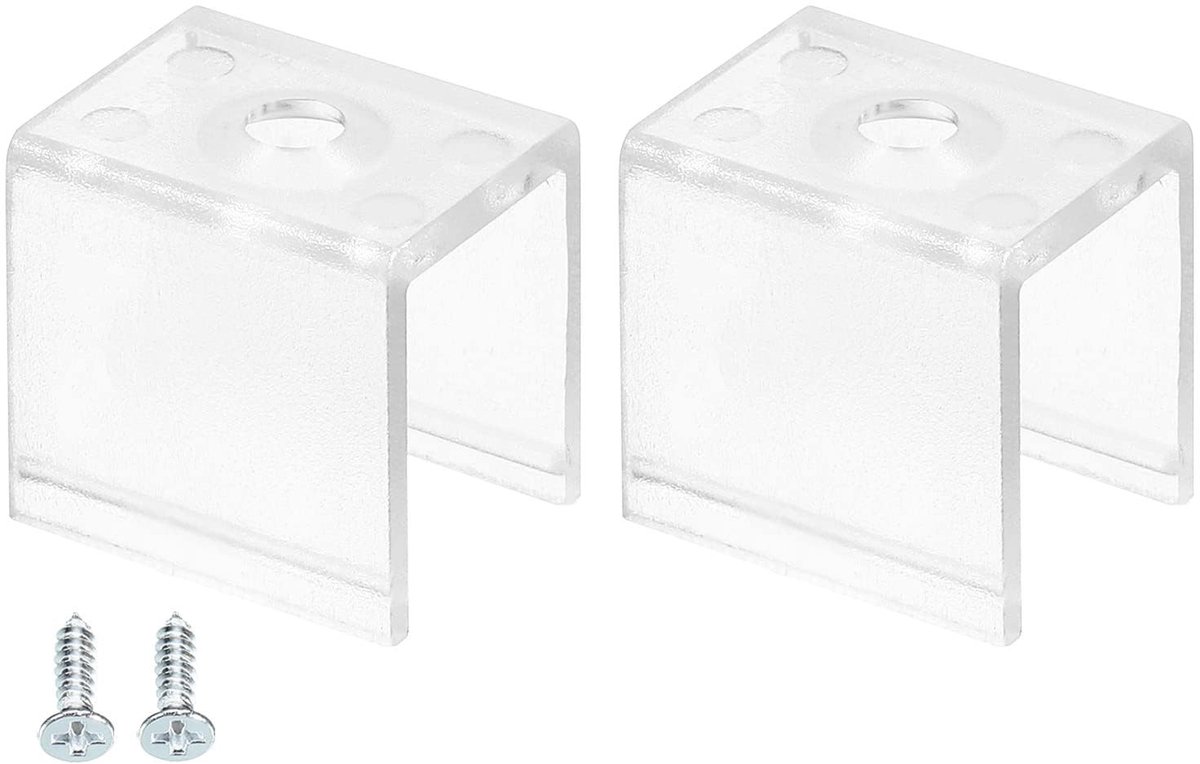 Solidchoice - 50 Stuks LED Strip Lichtbevestigingsclips met Schroeven