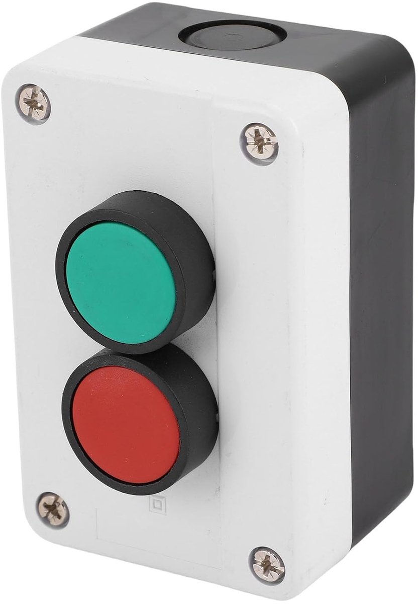Hyuduo Momentary Push Button Station NO NC Start Stop with IP65 Waterproof Dustproof ABS Enclosure 12V 24V Industrial - ShopVlot