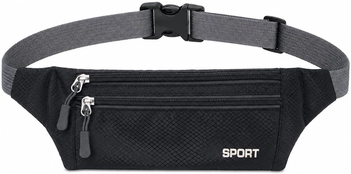 Sporttas, licht en draagbaar, waterafstotend, met 2 vakken met ritssluiting, voor joggen, reizen, wandelen en vrije - ShopVlot