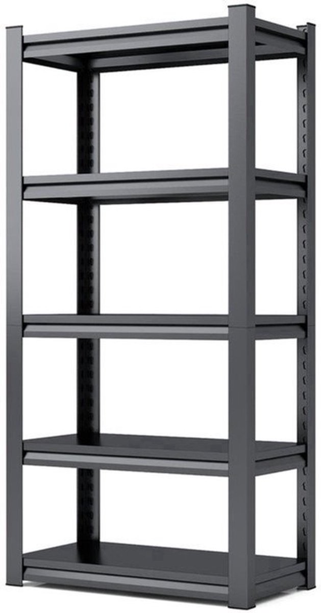 Stalen Rek – Metalen Stellingkast – Opbergrek – Werkplaatsrek – Garagekast – 5 Laags – Draagvermogen 650 kg – Verstelbare Hoogte – Krasbestendig – 160x80x40 cm