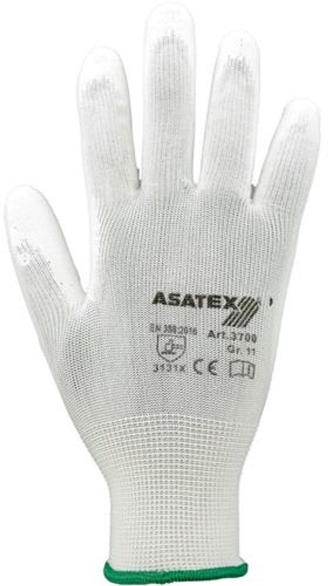 ASATEX handschoenen wit maat 8 - 3700/8/70