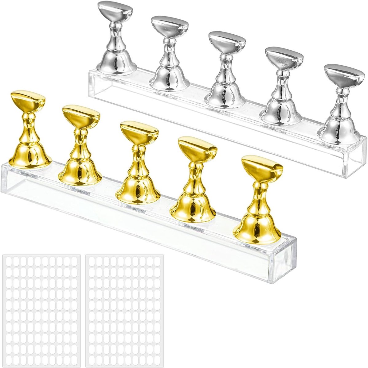 SnelShoppen - 2 Stuks Acryl Nagelstandaard, Magnetische Nageltiphouder voor Press on Nails, Nageloefenstandaard, Display en Gereedschap voor Nagelkuns