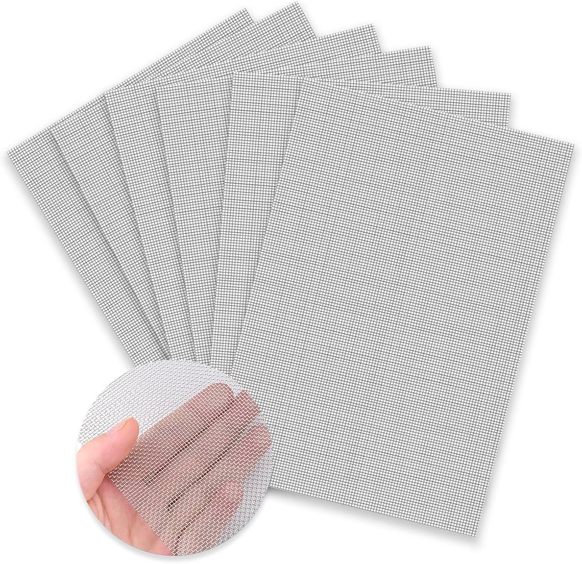 SnelShoppen - 6 Stuks RVS Draadgaas 20 Mesh, 304 Roestvrij Staal, Ventilatie Gaas, Insectengaas voor Ramen, Tuin, 21x30 cm