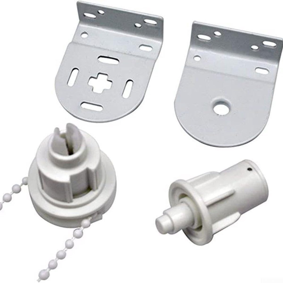 SnelShoppen - Roller Blind Fittings Set 28mm/32mm - Plastic Vervangingskit met 300cm Kralenketting en Schroeven voor Rolluiken