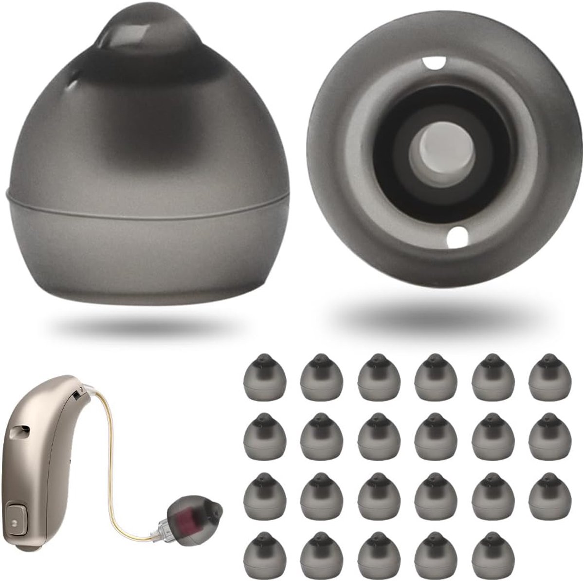 SnelShoppen - Dopjes 26 Stuks - Zachte Siliconen Oordopjes - Vervangende Tips voor Comfortabel Gehoor - Ademend en Lichtgewicht - Geluidsreductie voor