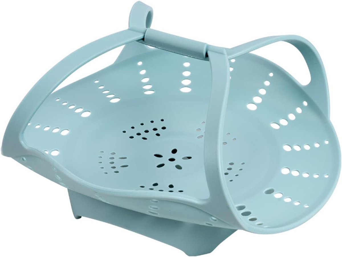 SnelShoppen - Silicone Stoompan Keukenaccessoire met Inklapbaar Ontwerp voor Groenten, Geschikt voor Instant Pot, Herbruikbaar, Antiaanbaklaag, BPA-vr