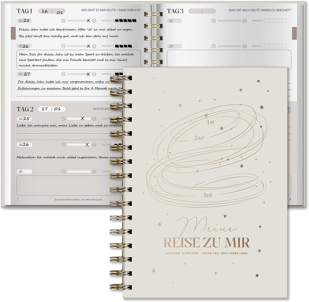 SnelShoppen - Beige Lijnpatroon Dagboek voor Volwassenen - Stijlvolle Notitieboek voor Persoonlijke Reflectie, Creatief Schrijven, Aantekeningen en Da