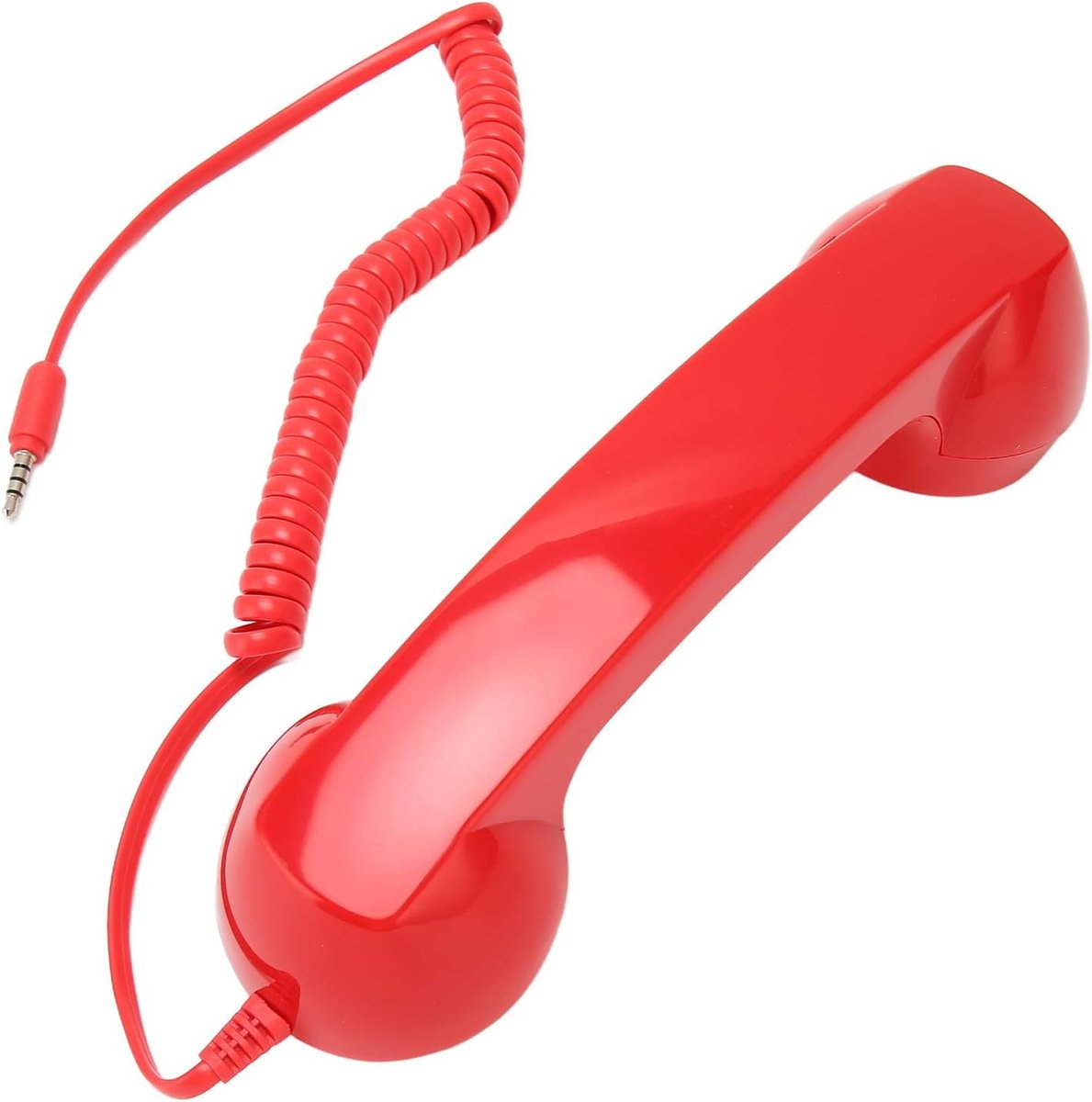 SnelShoppen - 3.5mm Retro Telefoon - Vintage Telefoon Hoorn Ontvanger voor Smartphones met 3.5mm Aansluiting - Perfect voor Ouders en Grootouders - Ge