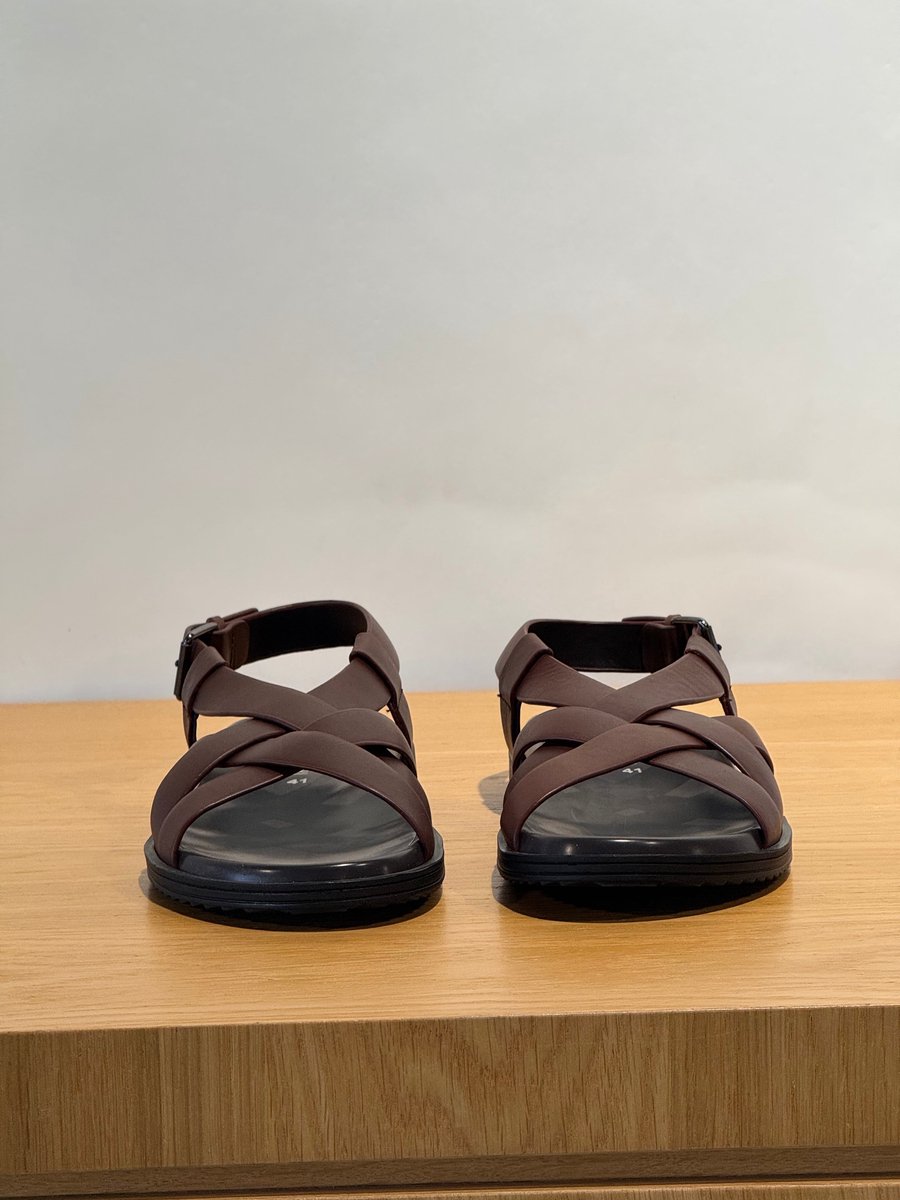 Cerruti sandalen bruin met gevlochten kruisbanden voor heren - 41