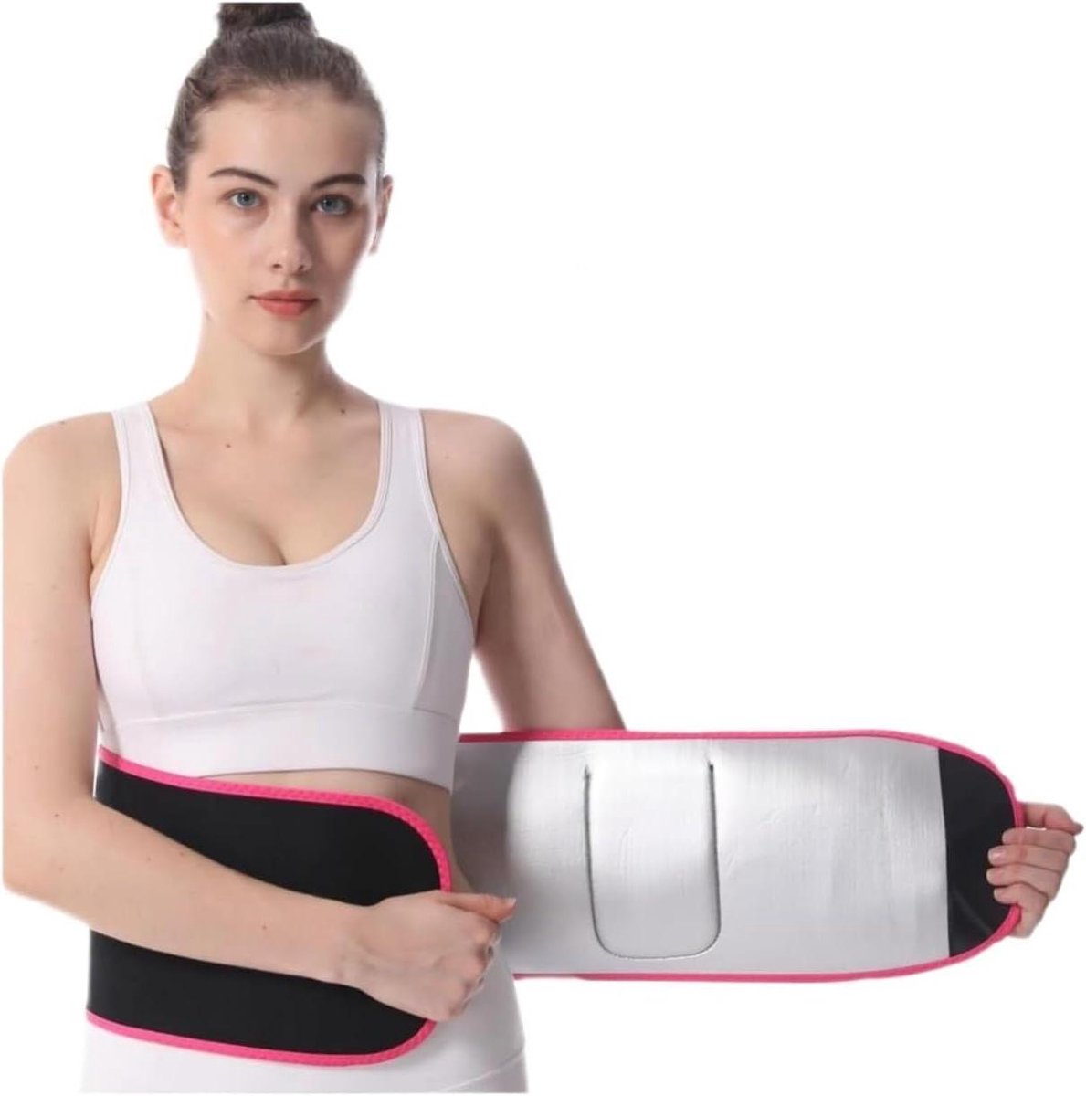 Buikgordel Sauna - Taille Trainer - Vormgeven Lichaam - Verhoogt Transpiratie - 110x20CM - Zwart