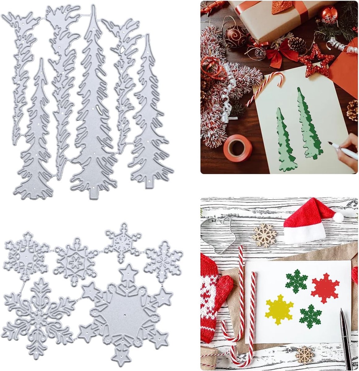Metalen snij sjablonen set van 2 voor creatief knutselen, scrapbooken en DIY-projecten