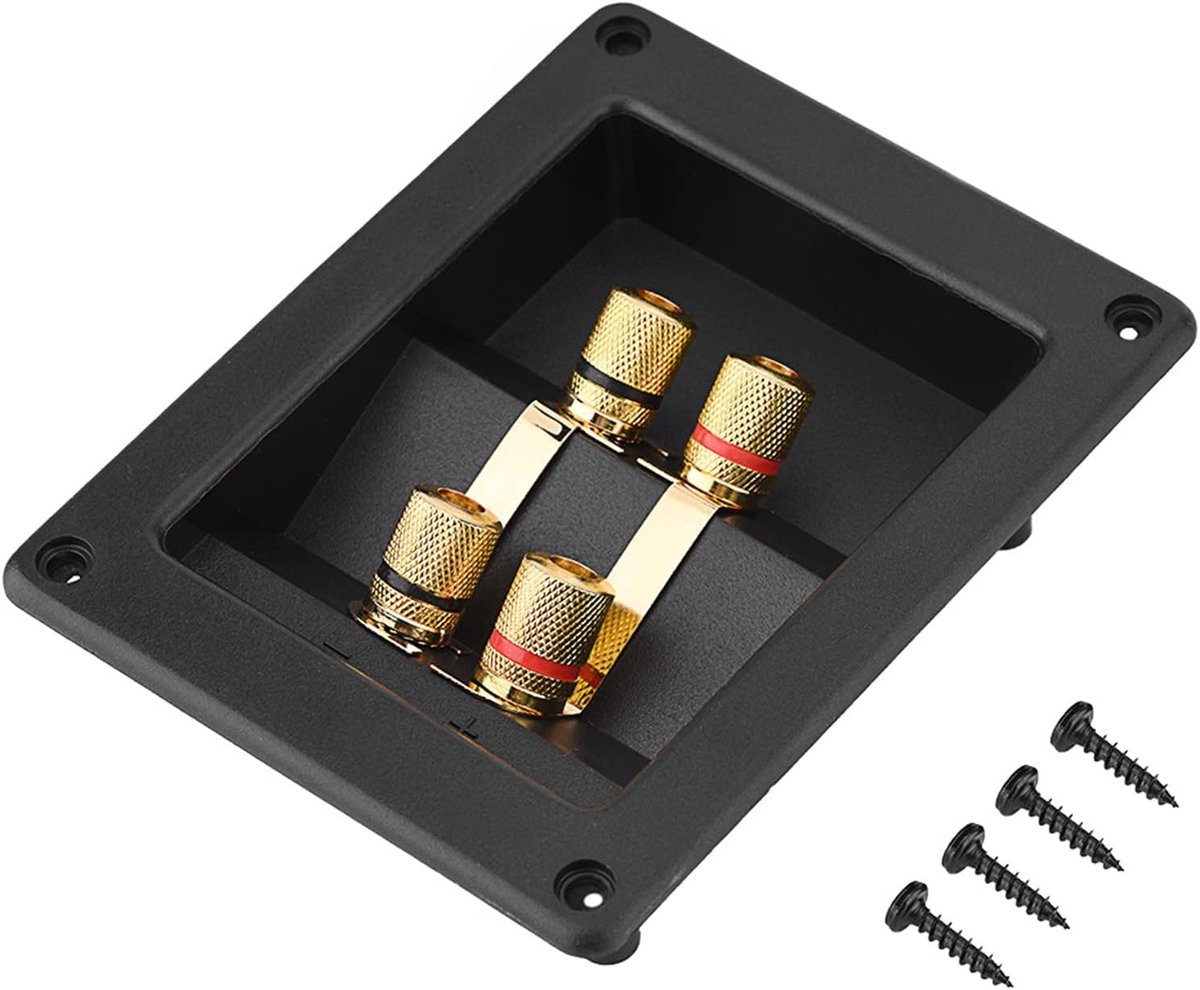SnelShoppen - Speaker Box Terminal Cup met 4 Koperen Bindposten voor DIY Luidsprekers, Subwoofer, Audio-installatie, Makkelijk te Installeren