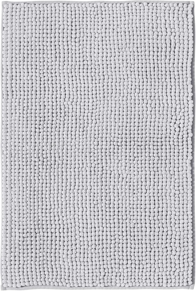 SnelShoppen - Decomira Badmat Anti-Slip Soft Chenille | Super Absorberend en Machinewasbaar | Badkamer, Douche, WC Mat | Grijs - 50x80 cm