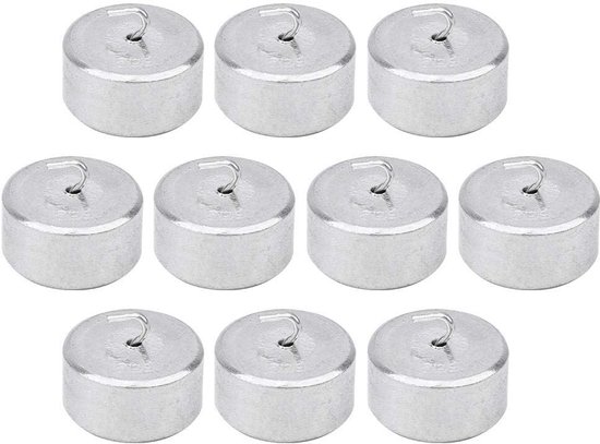SnelShoppen - 10Pcs 50g Metal Weight met Haak en Ring, Lever Principle Presentatie Tools voor Fysische Experimenten, Ankle Weights voor Onderwijs — afbeelding 2