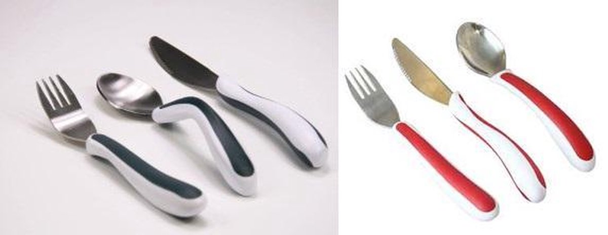 Kura Care Aangepast bestek met dikker handvat - universeel design Kura Care Aangepast bestek met dikker handvat - universeel design
