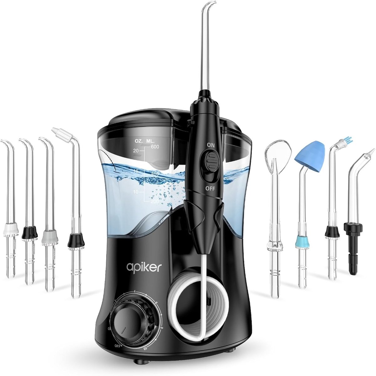 SnelShoppen - Elektrische Mondirrigator - Water Flosser voor Tandenreiniging - 600 ml Waterreservoir - 10 Verstelbare Waterdrukinstellingen - 8 Multif
