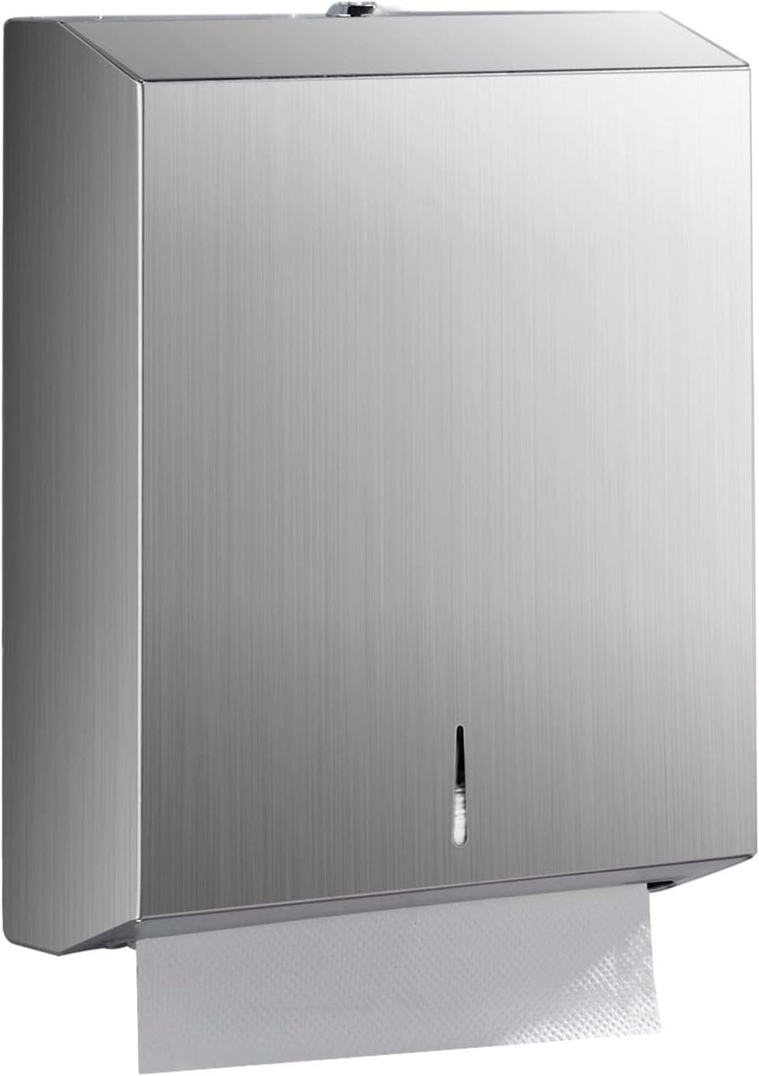 SnelShoppen - Paper Towel Dispenser Wandhouder - RVS Met Grote Capaciteit - Triple Papieren Handdoek Dispenser Voor Badkamer, Keuken, Commercieel Gebr