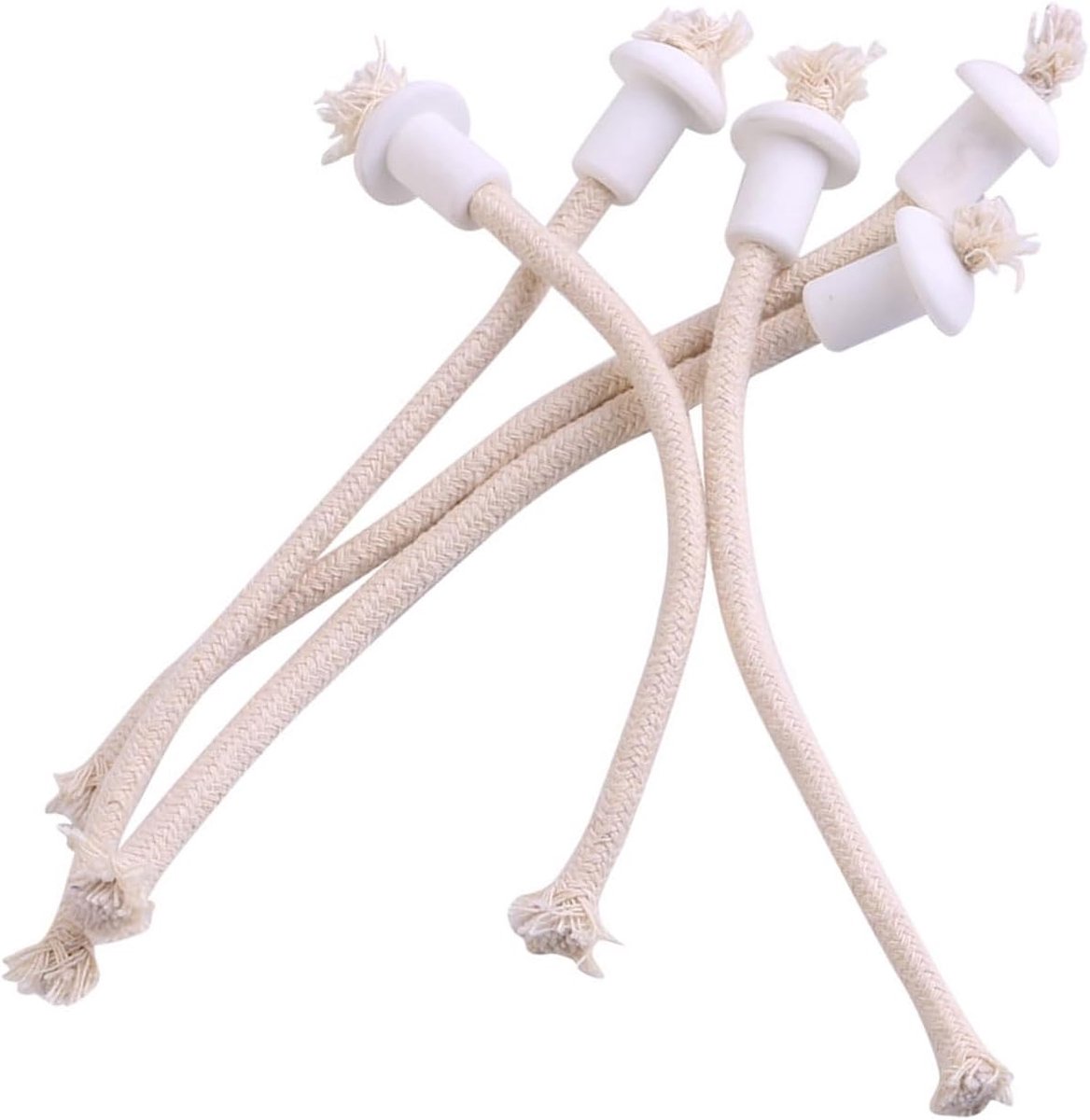 SnelShoppen - 7 Stuks Keramische Lamp Wicks Olielampen Katoen Fakkel voor Lege Flessen en Accessoires - Perfect voor Tuin, Feest en Camping