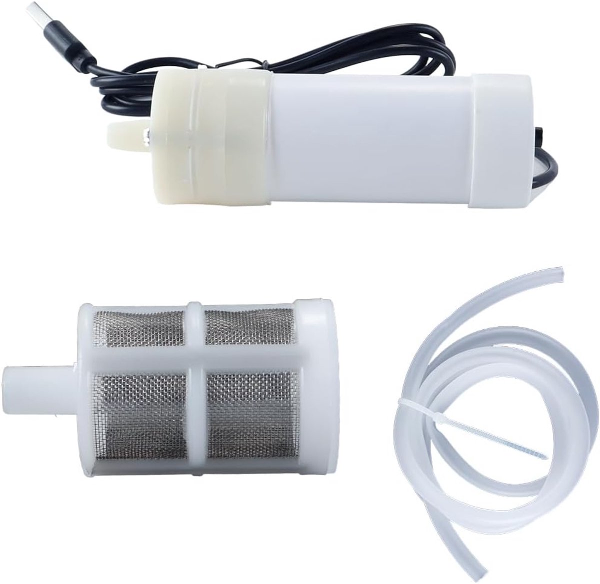 SnelShoppen - Elektrische Mini Zelf-Priming Waterpomp DC5V USB, Rvs Filter, Voor Snelle Wateroverdracht, Ideaal Voor Huishoudelijke Apparaten, Tuin, C
