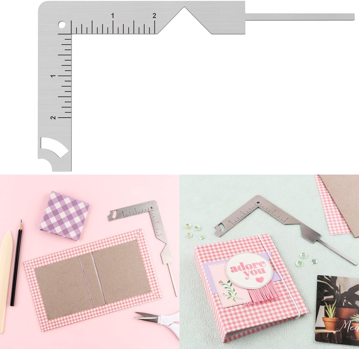 SnelShoppen - 5-in-1 Boekomslag Maker, Stevige Chipboard Covers, Boekbind Ruler en Roestvrijstalen Gereedschap voor Creatieve Projecten