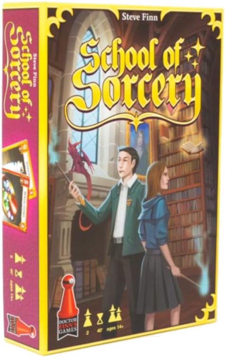 SnelShoppen - School of Wizard Bordspel - Magische Spellen voor 2 Spelers, Dobbelstenen, Strategisch, Vriendschap, Avontuurlijke Gezelschapsspellen vo